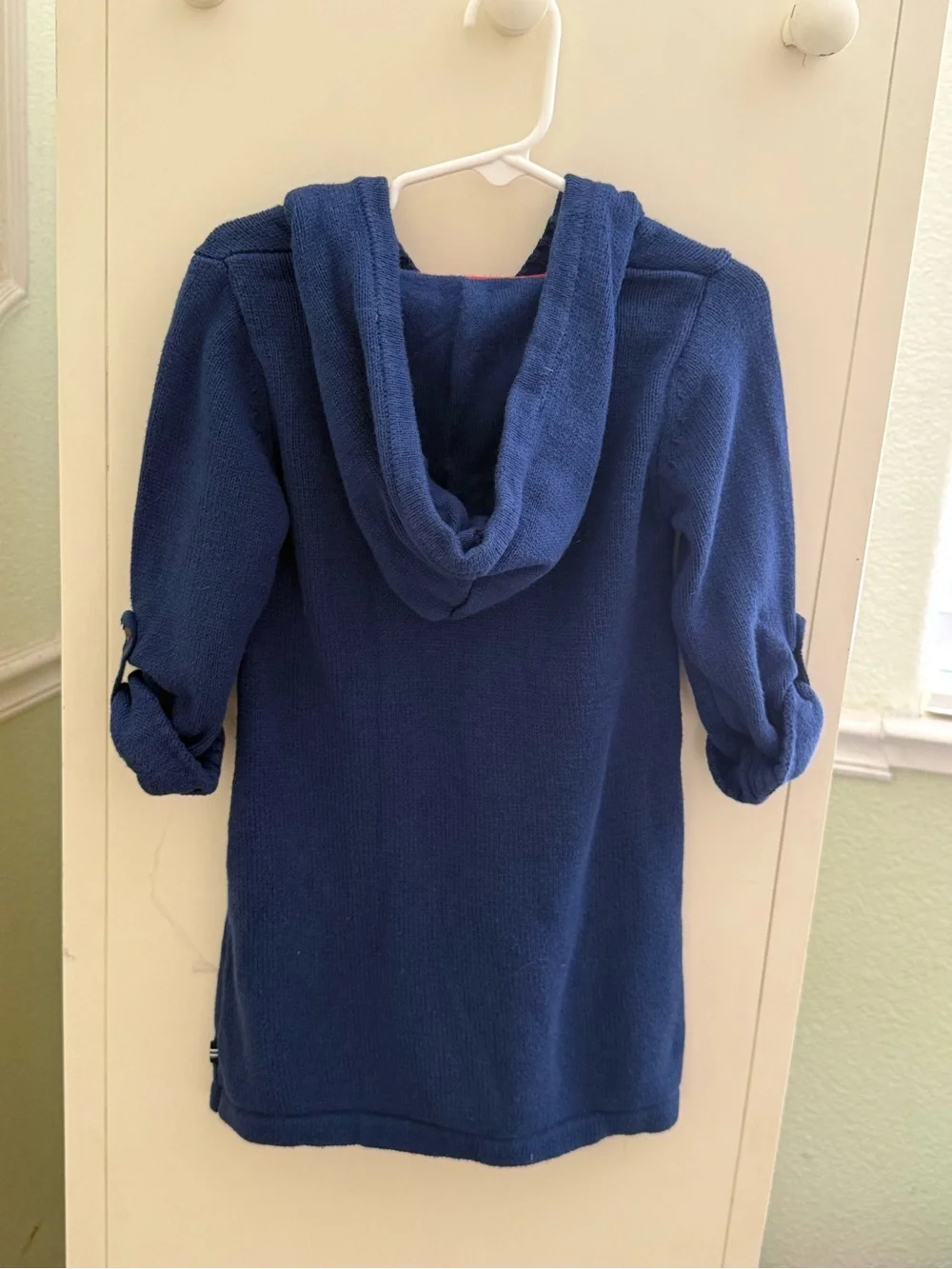 Nautica Navy Hooded Knit Dress with Toggle